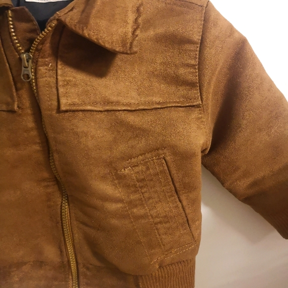 Oshkosh B gosh faux suede brown jacket - Picture 6 of 6